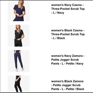 Navy blue figs top and bottom